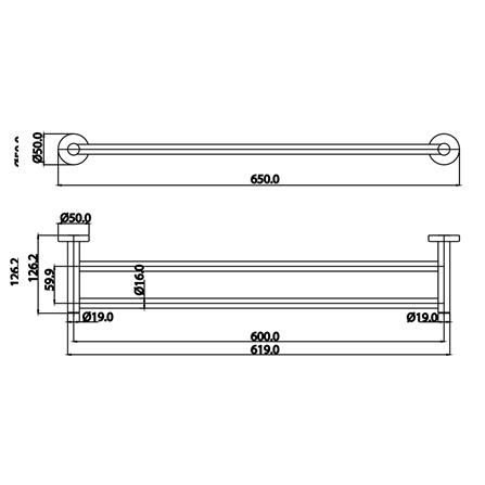 ราวแขวนผ้า COTTO CT0296SA(HM) สีโครม_2