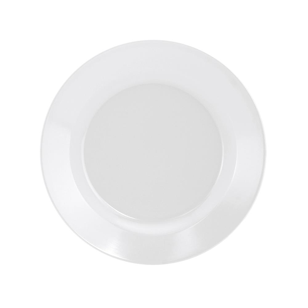 จานเมลามีนตื้น 8 นิ้ว VANDA สีครีมขาว