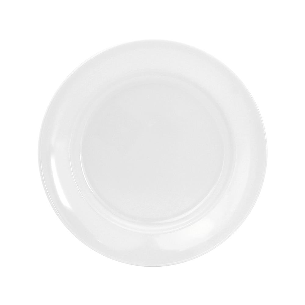 จานเมลามีนตื้น 9 นิ้ว VANDA สีครีมขาว