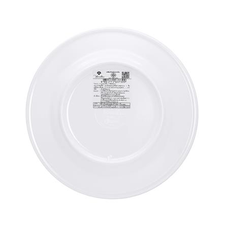 จานเมลามีนตื้น 7 นิ้ว VANDA สีครีมขาว_3