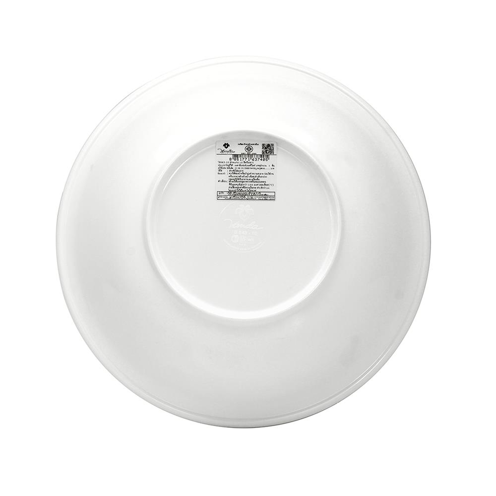 ชามซุปเมลามีน 10 นิ้ว VANDA CLASSIC สีครีมขาว