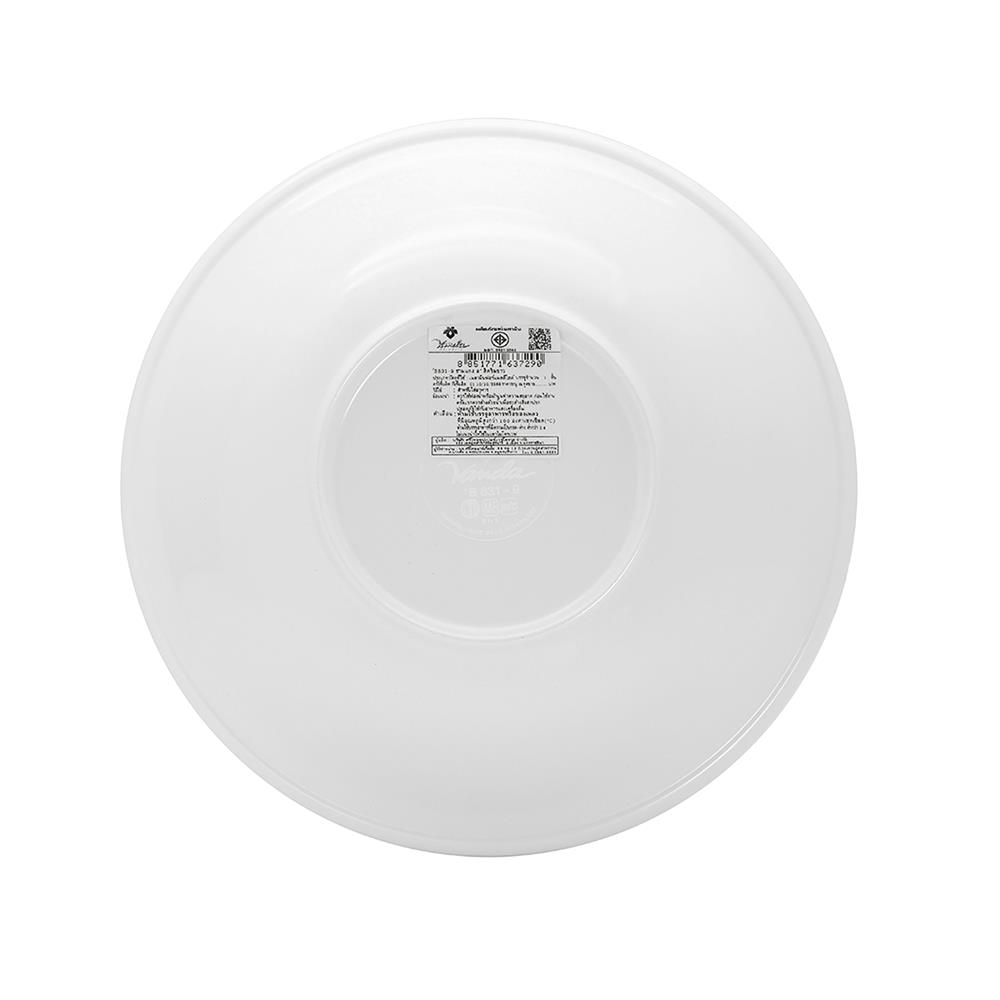 ชามซุปเมลามีน 9 นิ้ว VANDA CLASSIC สีครีมขาว