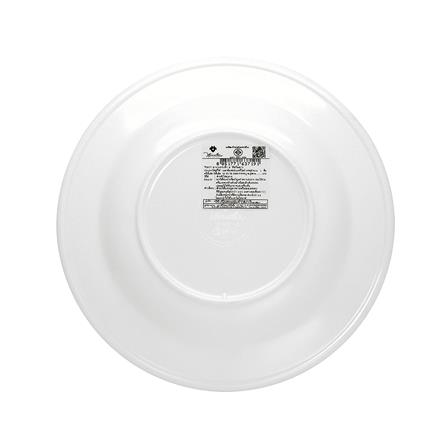 จานเมลามีนลึก 8 นิ้ว VANDA สีครีมขาว_3