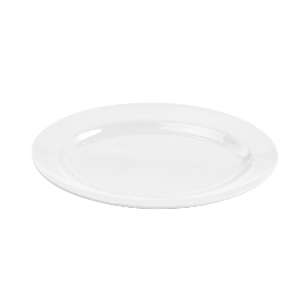 จานเปลเมลามีน 14 นิ้ว VANDA สีครีมขาว