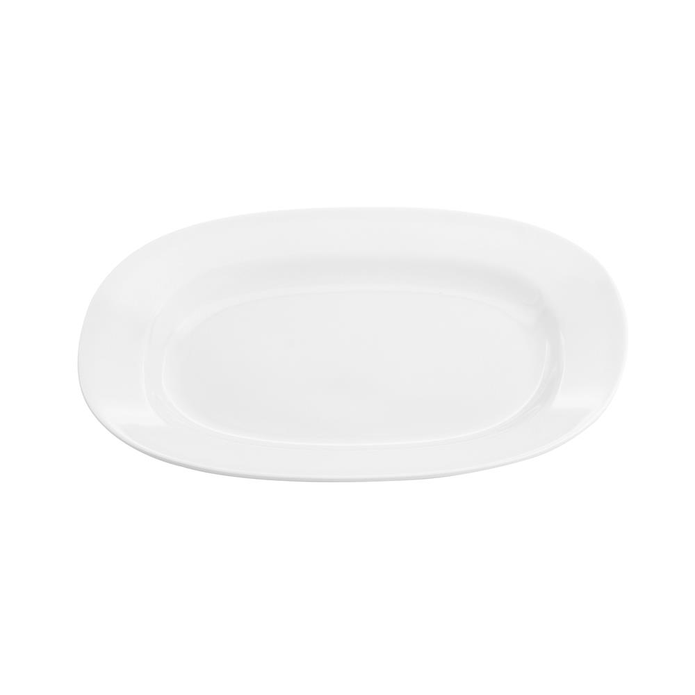 จานเปลเมลามีนเหลี่ยม 10 นิ้ว VANDA สีครีมขาว