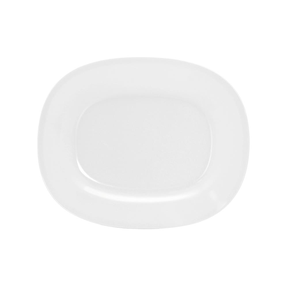 จานเปลเมลามีนเหลี่ยม 10 นิ้ว VANDA สีครีมขาว