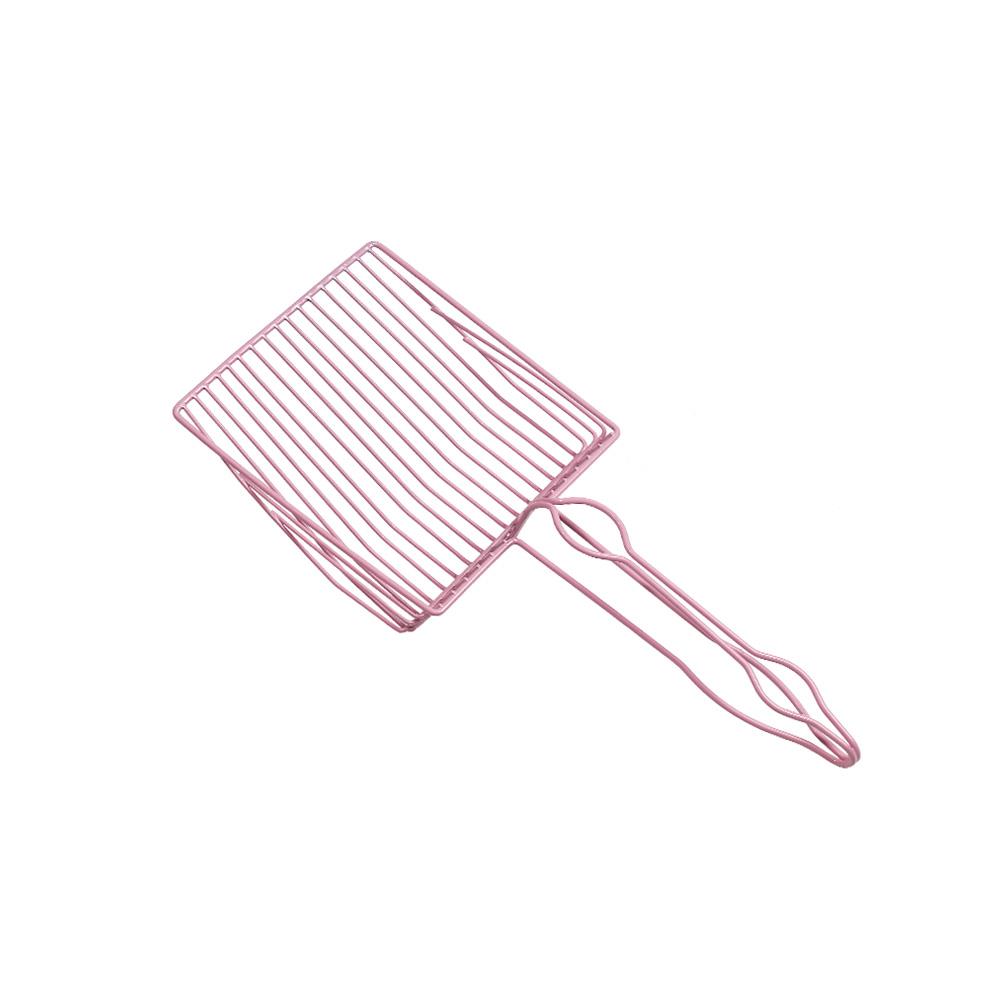 ที่ตักทรายแมวสเตนเลส PETUS สีชมพู