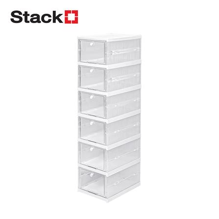 กล่องรองเท้า 6 ช่อง STACKO KLEAR 34.5X25.5X105.8 ซม. สีใส
