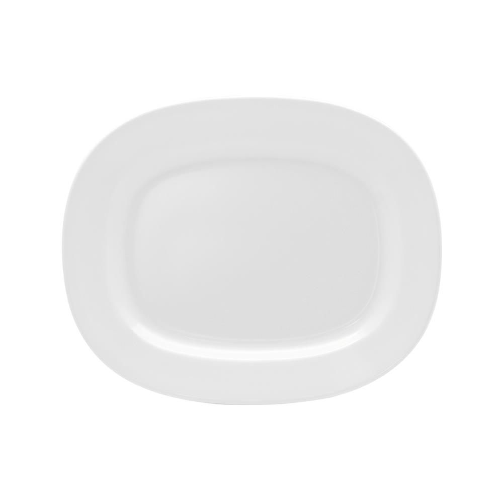 จานเปลเมลามีนเหลี่ยม 12 นิ้ว VANDA สีครีมขาว