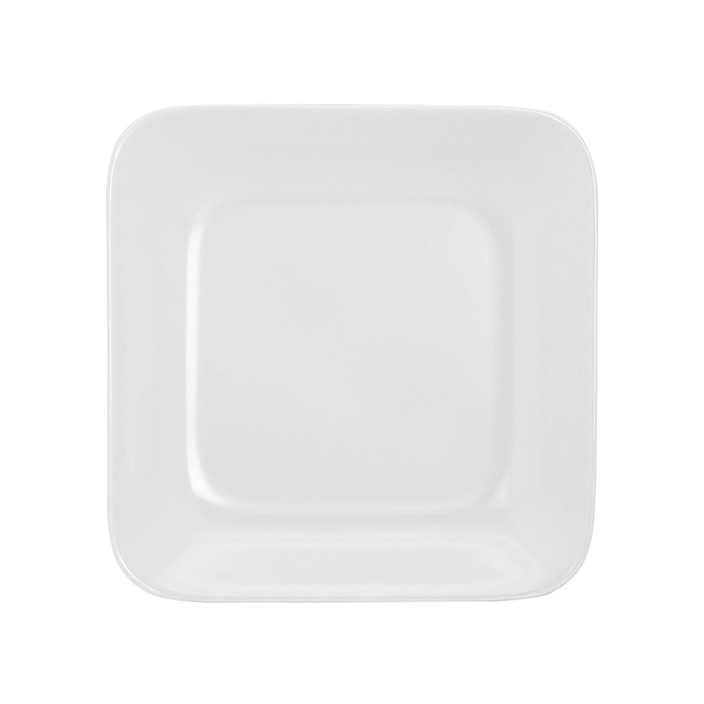 จานเมลามีนเหลี่ยม 7.5 นิ้ว VANDA สีครีมขาว