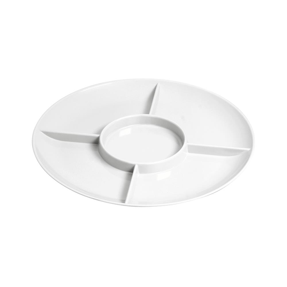 จานออเดิร์ฟเมลามีน 11.5 นิ้ว VANDA สีครีมขาว