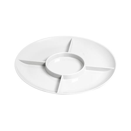 จานออเดิร์ฟเมลามีน 11.5 นิ้ว VANDA สีครีมขาว_1