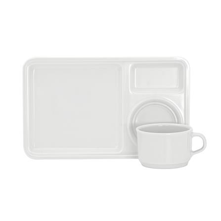 ถ้วยกาแฟและถาดเมลามีน 300 มล. VANDA CLASSIC สีครีมขาว_2