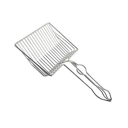 ที่ตักทรายแมวสเตนเลส PETUS สีเงิน_0