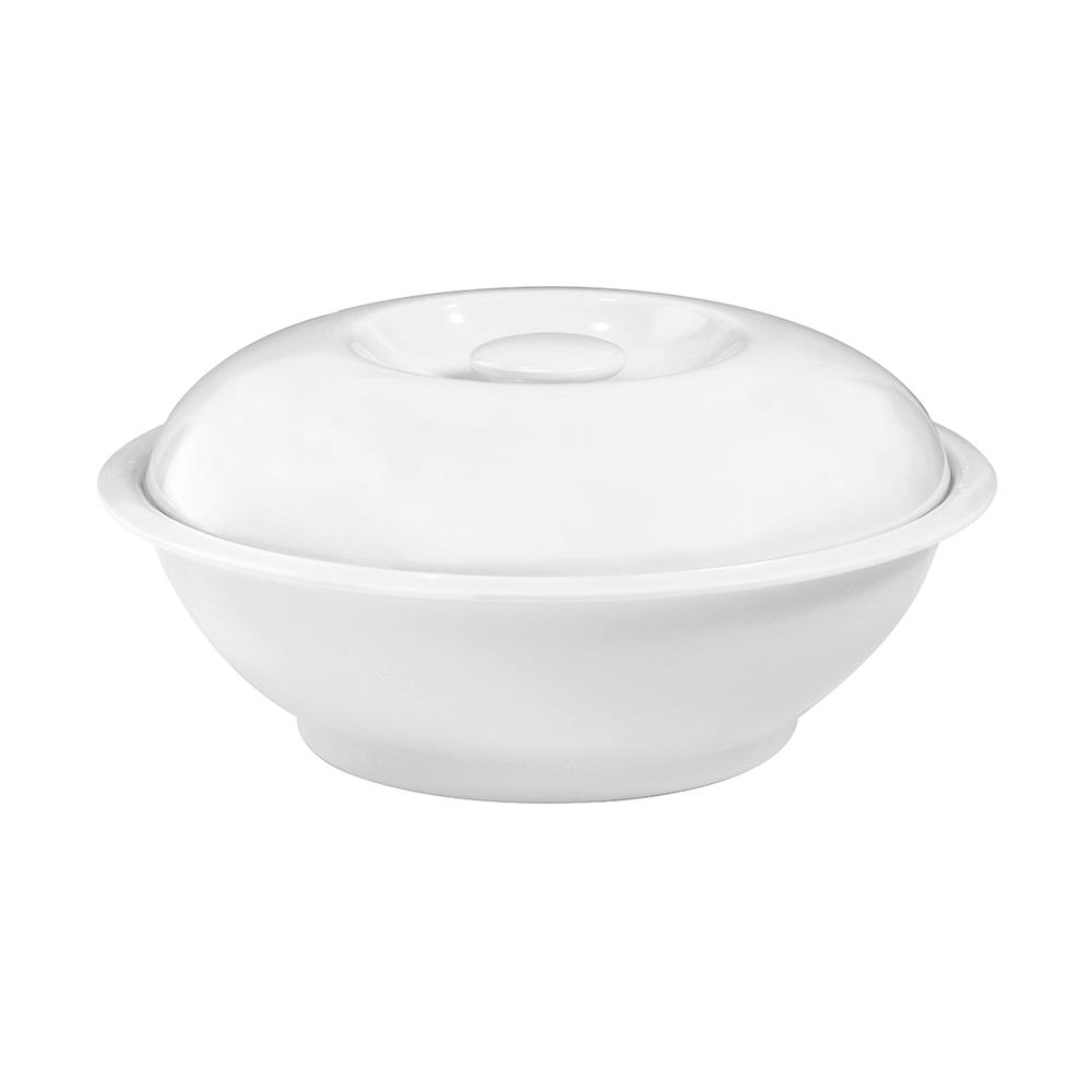 โถข้าวพร้อมฝาเมลามีน 10 นิ้ว VANDA CLASSIC สีครีมขาว