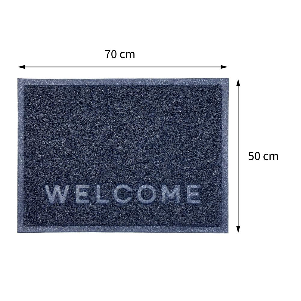 พรมเช็ดเท้าดักฝุ่น HOME LIVING STYLE W.NEO 50X70 ซม. สีน้ำเงิน