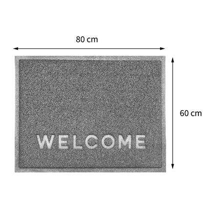 พรมเช็ดเท้าดักฝุ่น HOME LIVING STYLE W.NEO 60X80 ซม. สีเทา_8