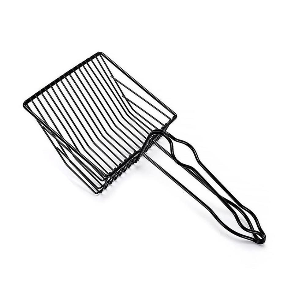 ที่ตักทรายแมวสเตนเลส PETUS สีดำ