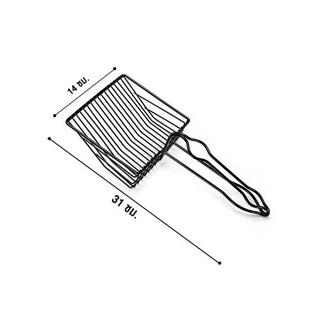 ที่ตักทรายแมวสเตนเลส PETUS สีดำ_5
