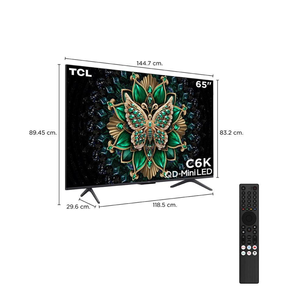 ทีวีคิวดี มินิแอลอีดี 65 นิ้ว TCL (4K, LED, GOOGLE TV) 65C6K