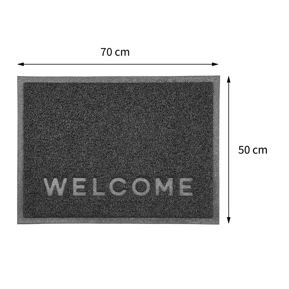 พรมเช็ดเท้าดักฝุ่น HOME LIVING STYLE W.NEO 50X70 ซม. สีดำ