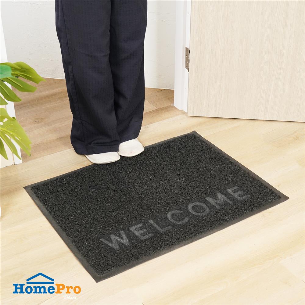พรมเช็ดเท้าดักฝุ่น HOME LIVING STYLE W.NEO 60X80 ซม. สีดำ