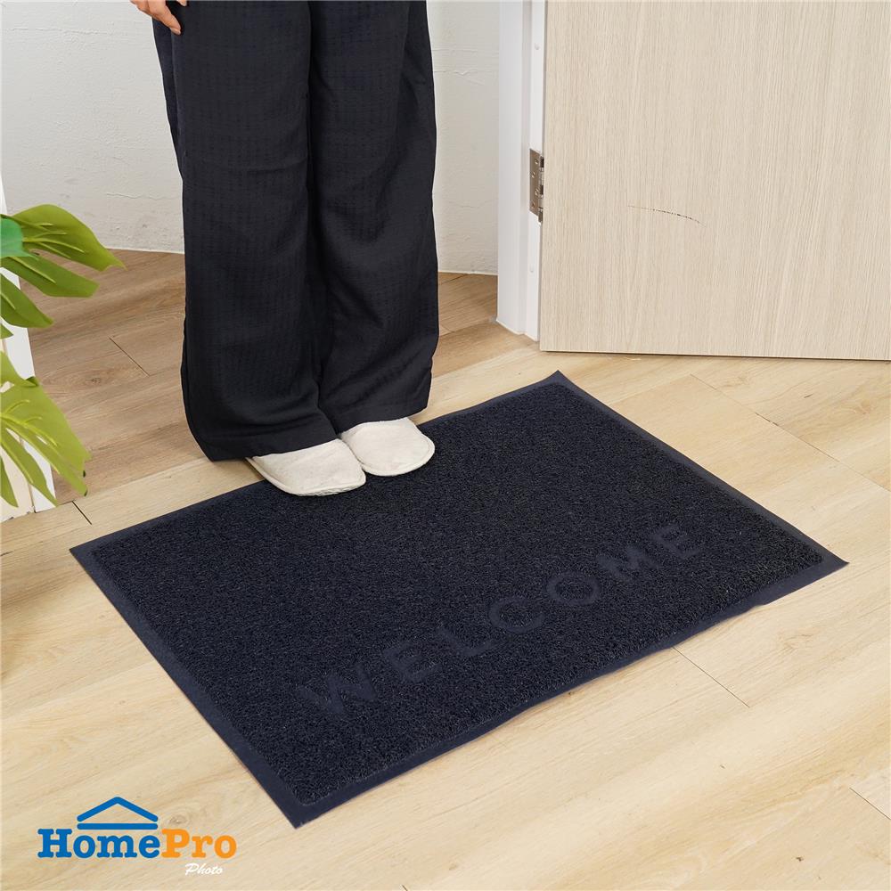 พรมเช็ดเท้าดักฝุ่น HOME LIVING STYLE W.NEO 60X80 ซม. สีน้ำเงิน