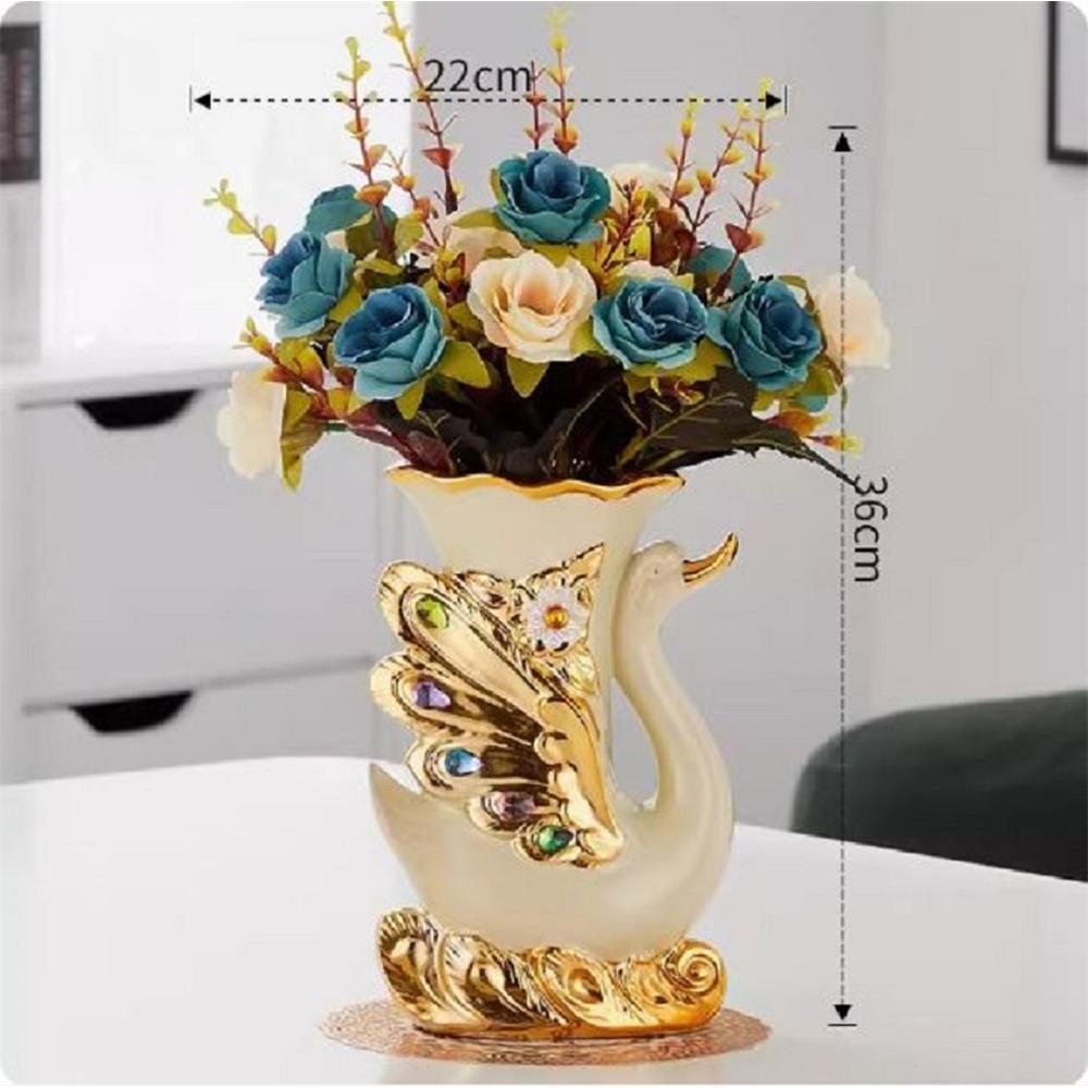 แจกันตกแต่ง INTERY CT209E041_04 สีฟ้า/ขาว