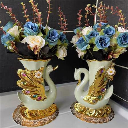 แจกันตกแต่ง INTERY CT209E041_04 สีฟ้า/ขาว_5