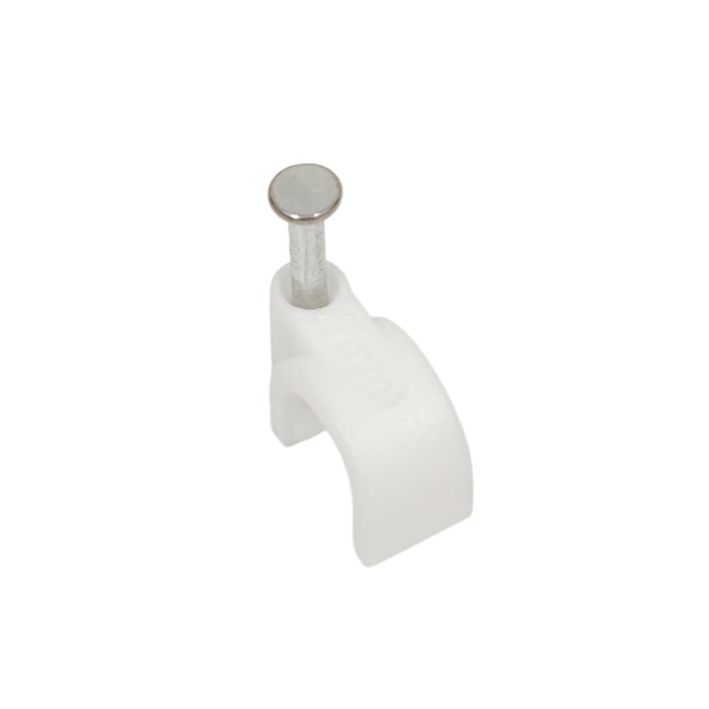 กิ๊บตอกสายไฟ RG6 ELECKTA 5 มม. สีขาว (แพ็ก 30 ชิ้น)