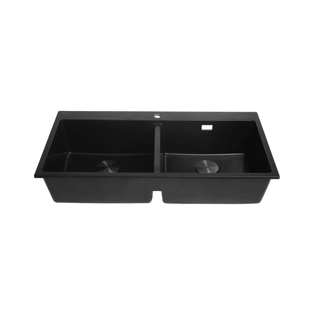 ซิงค์ฝัง 2 หลุม DYNA HOME DH-10050-GNBK2B สีดำ