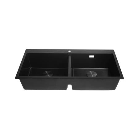 ซิงค์ฝัง 2 หลุม DYNA HOME DH-10050-GNBK2B สีดำ_1