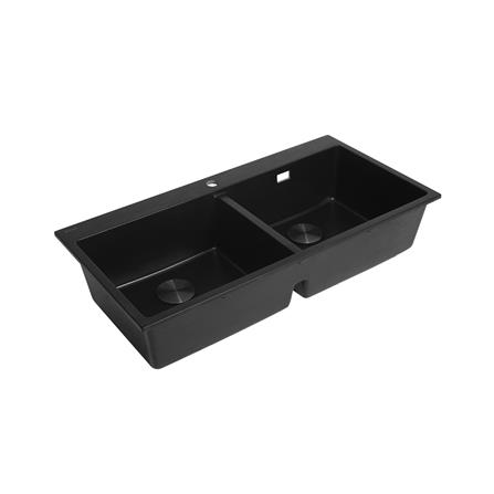 ซิงค์ฝัง 2 หลุม DYNA HOME DH-10050-GNBK2B สีดำ_2
