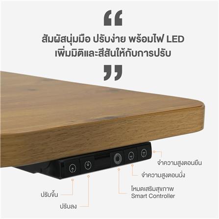 โต๊ะปรับระดับไฟฟ้า ERGOTREND ELEVIO 120 ซม. สีไวท์วอลนัท/ขาว_4