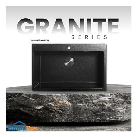 ซิงค์ฝัง 1 หลุม DYNA HOME DH-8050-GNBK1B สีดำ_4