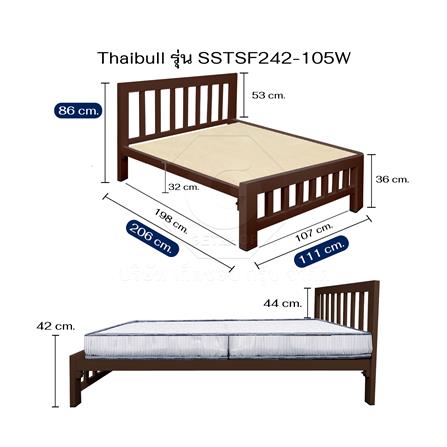 เตียงเหล็ก 3.5 ฟุต THAIBULL SSTSF242-105 สีน้ำตาล_7