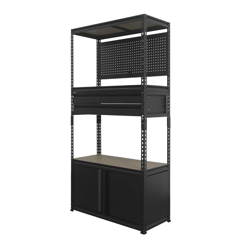 ชั้นวางของผสม 3 ชั้น FURDINI BAY 91 ซม. สีดำ_0