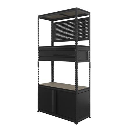 ชั้นวางของผสม 3 ชั้น FURDINI BAY 91 ซม. สีดำ_1