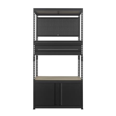 ชั้นวางของผสม 3 ชั้น FURDINI BAY 91 ซม. สีดำ_2