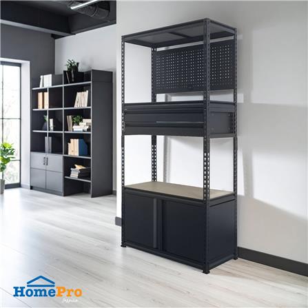 ชั้นวางของผสม 3 ชั้น FURDINI BAY 91 ซม. สีดำ_9