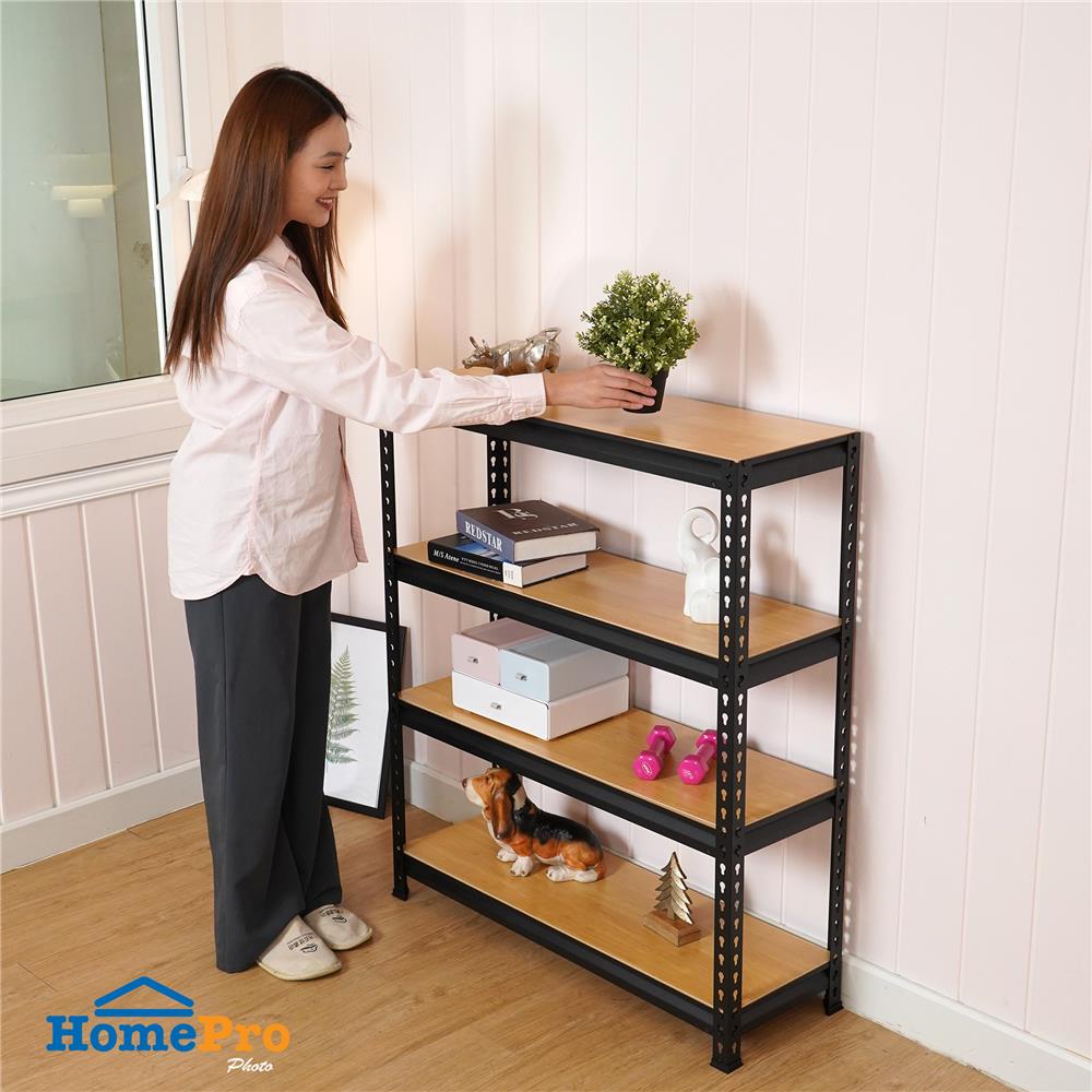 ชั้นวางของโล่ง 4 ชั้น FURDINI BROOKLYN 90 ซม. สีดำ