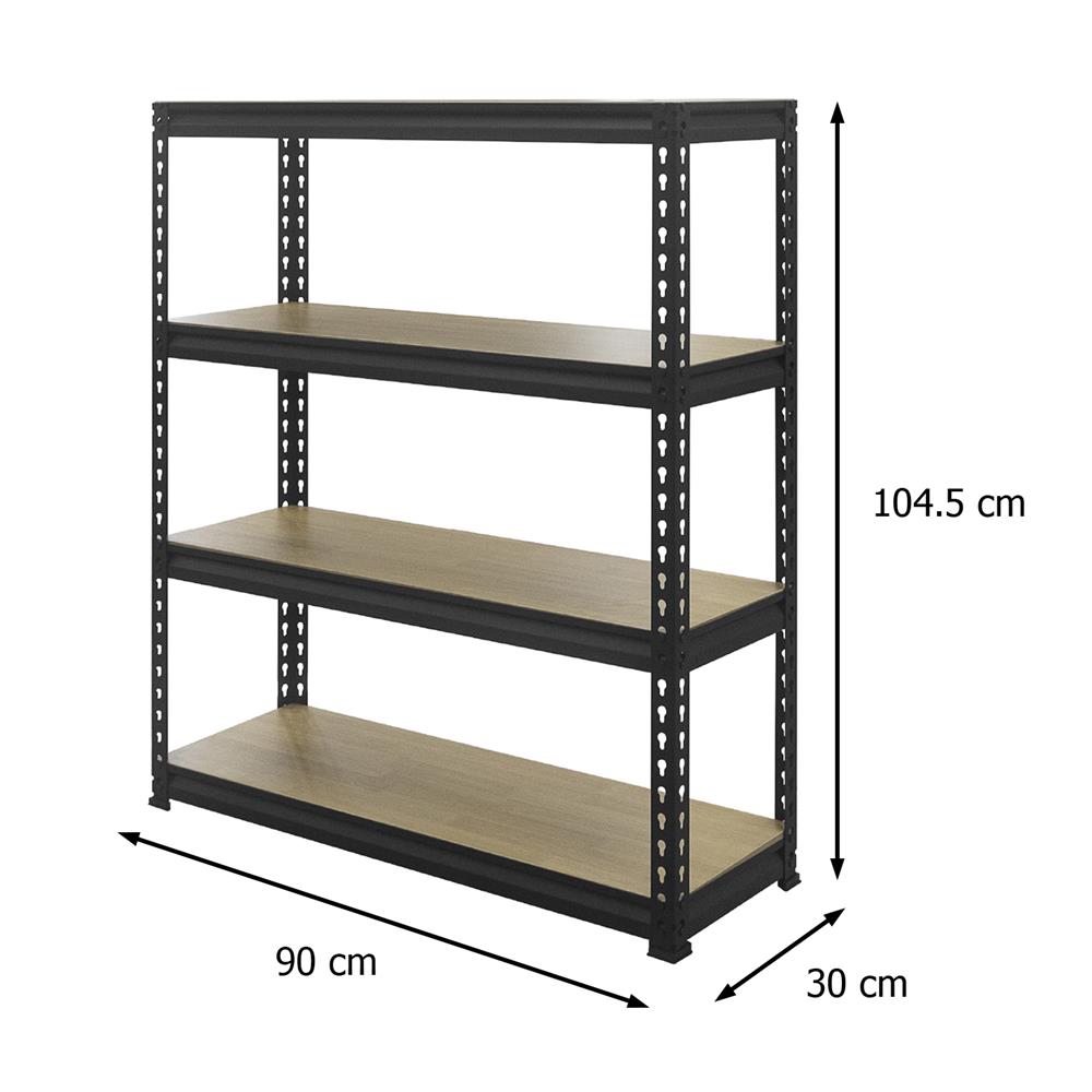ชั้นวางของโล่ง 4 ชั้น FURDINI BROOKLYN 90 ซม. สีดำ