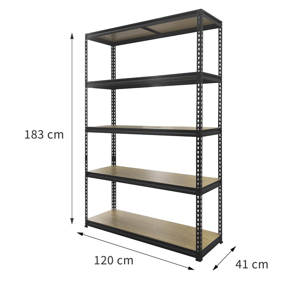 ชั้นวางของโล่ง 5 ชั้น FURDINI BROOKLYN 120 ซม. สีดำ