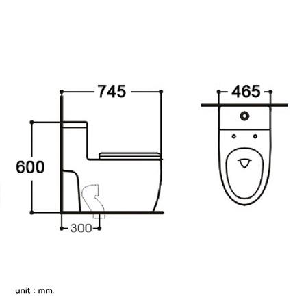 สุขภัณฑ์ 1 ชิ้่น MOYA PLUS 2158 6 ลิตร สีขาว_7