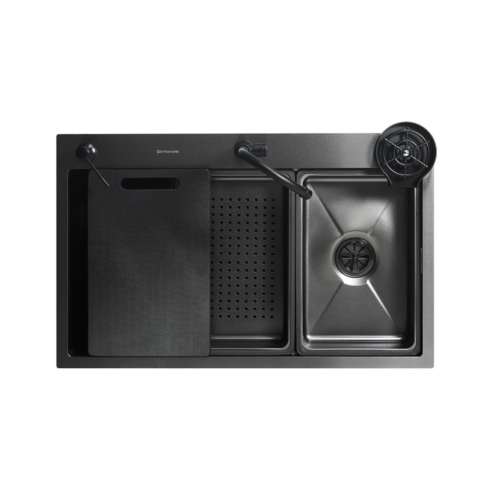 ซิงค์ฝัง 1 หลุม DYNA HOME DH-8050-BKMS1B สีดำ