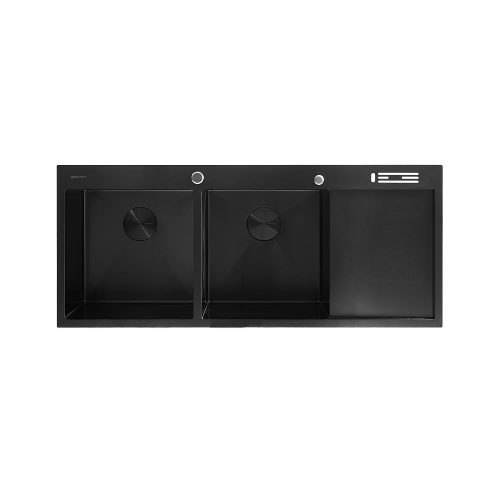 ซิงค์ฝัง 2 หลุม 1 ที่พัก DYNA HOME WD-12050-TD-BK สีดำ