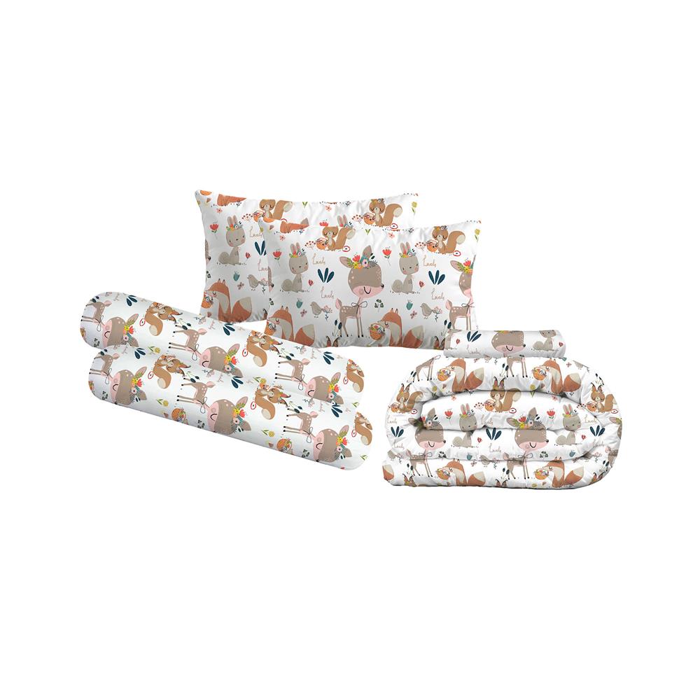ชุดผ้าปูที่นอน 6 ฟุต (ชุด 6 ชิ้น) LEILALYNN DEER LOVE สี WHITE