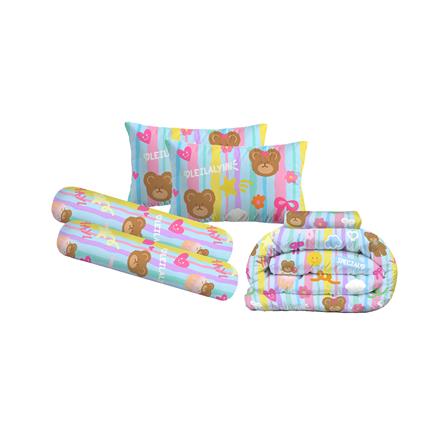 ชุดผ้าปูที่นอน 3.5 ฟุต (ชุด 6 ชิ้น) LEILALYNN FLUFFY BEARY BLUE_1