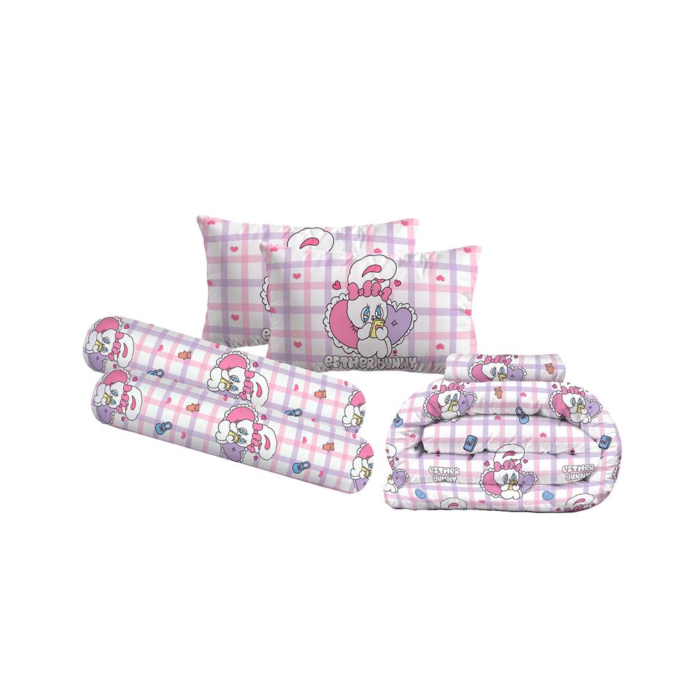 ชุดผ้าปูที่นอน 3.5 ฟุต (ชุด 6 ชิ้น) LEILALYNN ESTHER BUNNY สี PINK