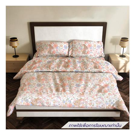 ชุดผ้าปูที่นอน 5 ฟุต (ชุด 6 ชิ้น) LEILALYNN RABBITS GARDEN สี PINK_0